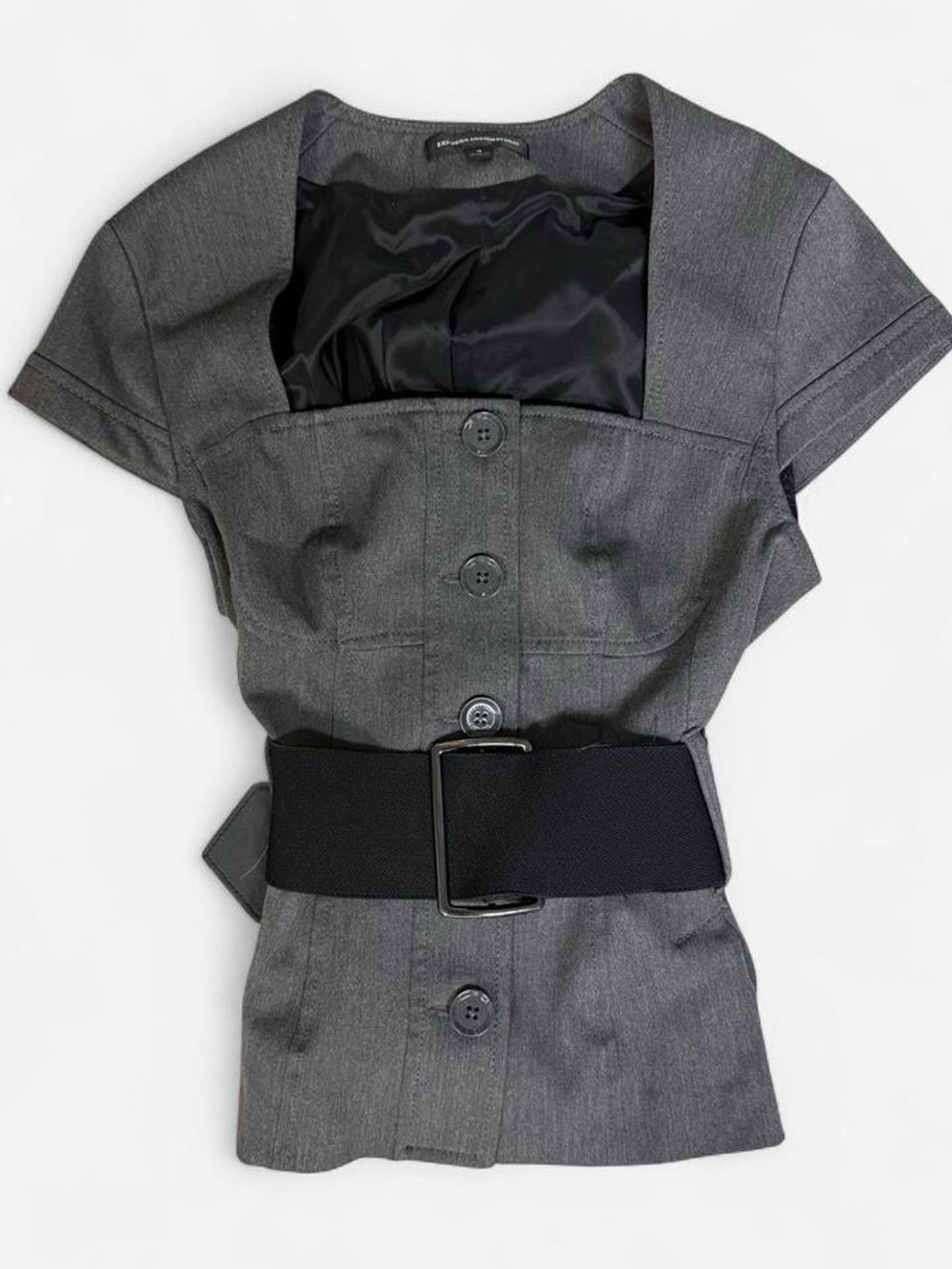 Express Gray Jacket with Black Trim
